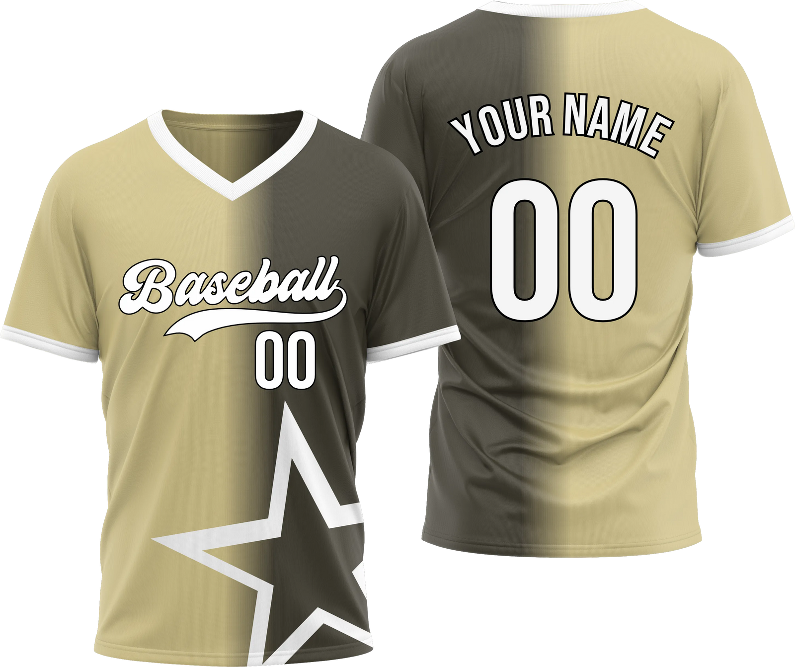 Custom Star Divide Gradient Baseball Aqua Sports Jersey Personalized Uniform with Name & Number