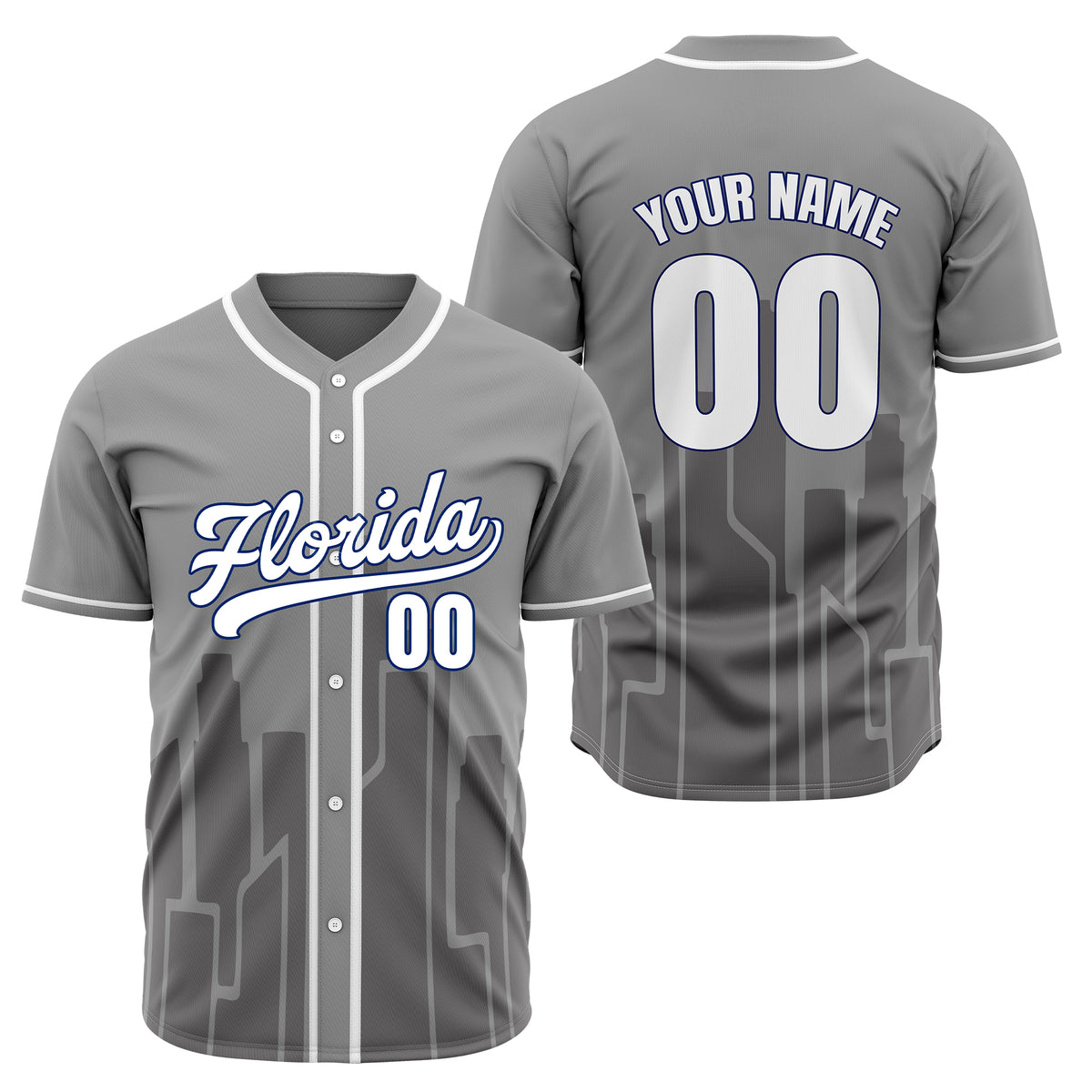 Custom City Flux Navy Baseball Sports Jersey Personalized Uniform with Name & Number
