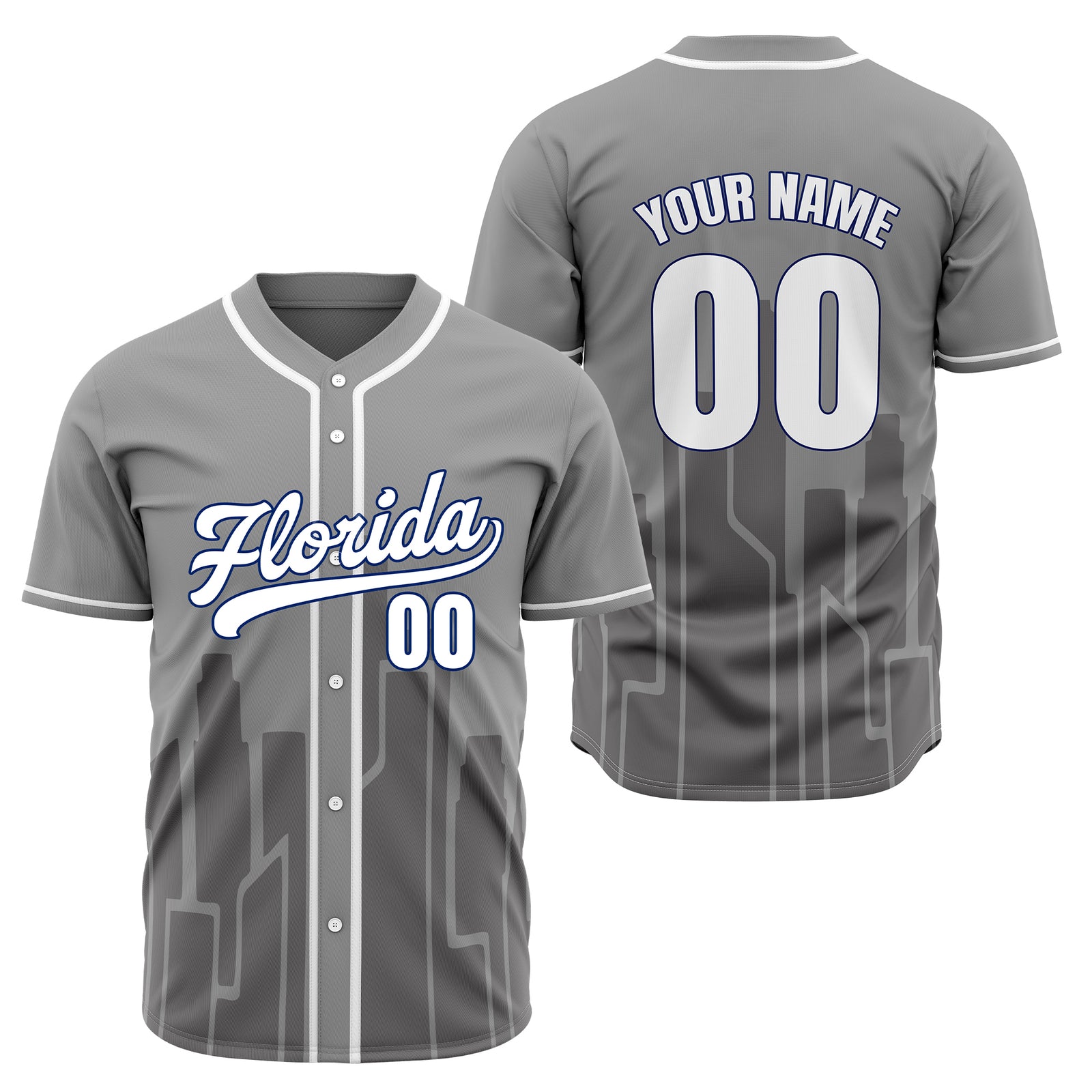 Custom City Flux Navy Baseball Sports Jersey Personalized Uniform with Name & Number