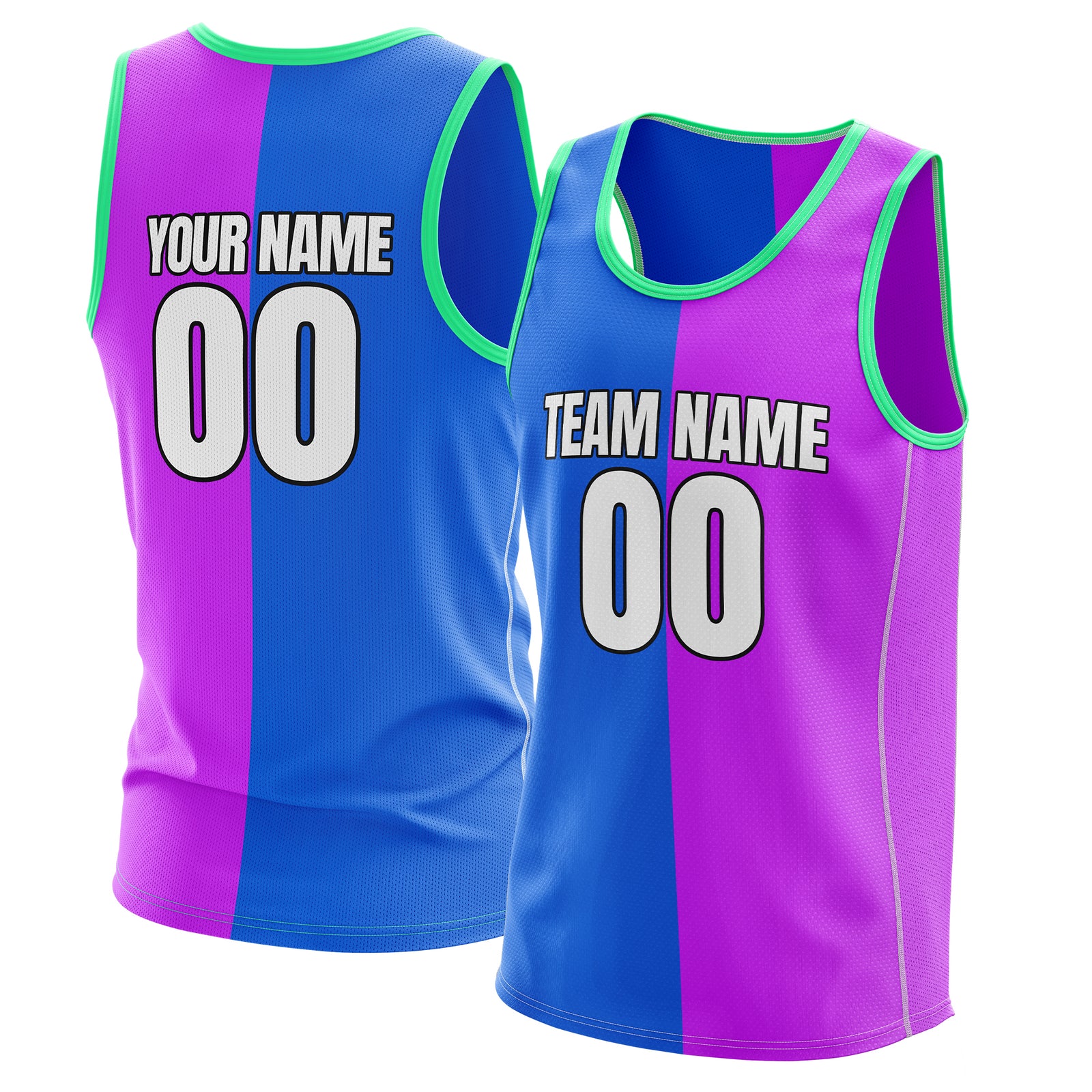 Split Fashion Tops - Purple