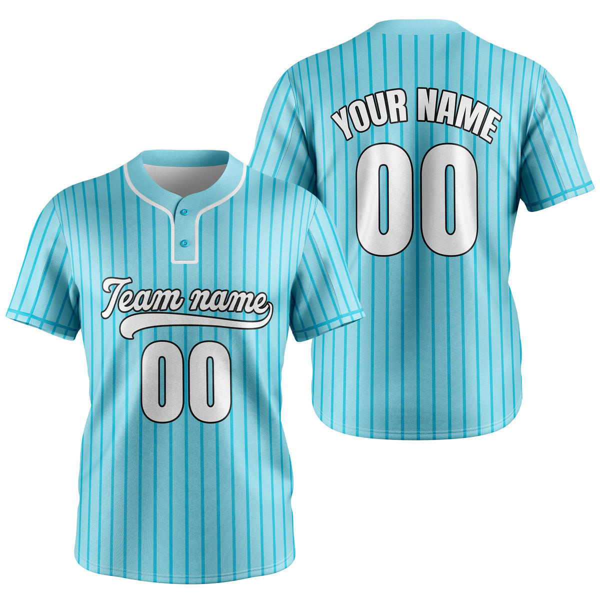 Custom Pinstripe Baseball Neon Green Sports Jersey Personalized Uniform with Name & Number