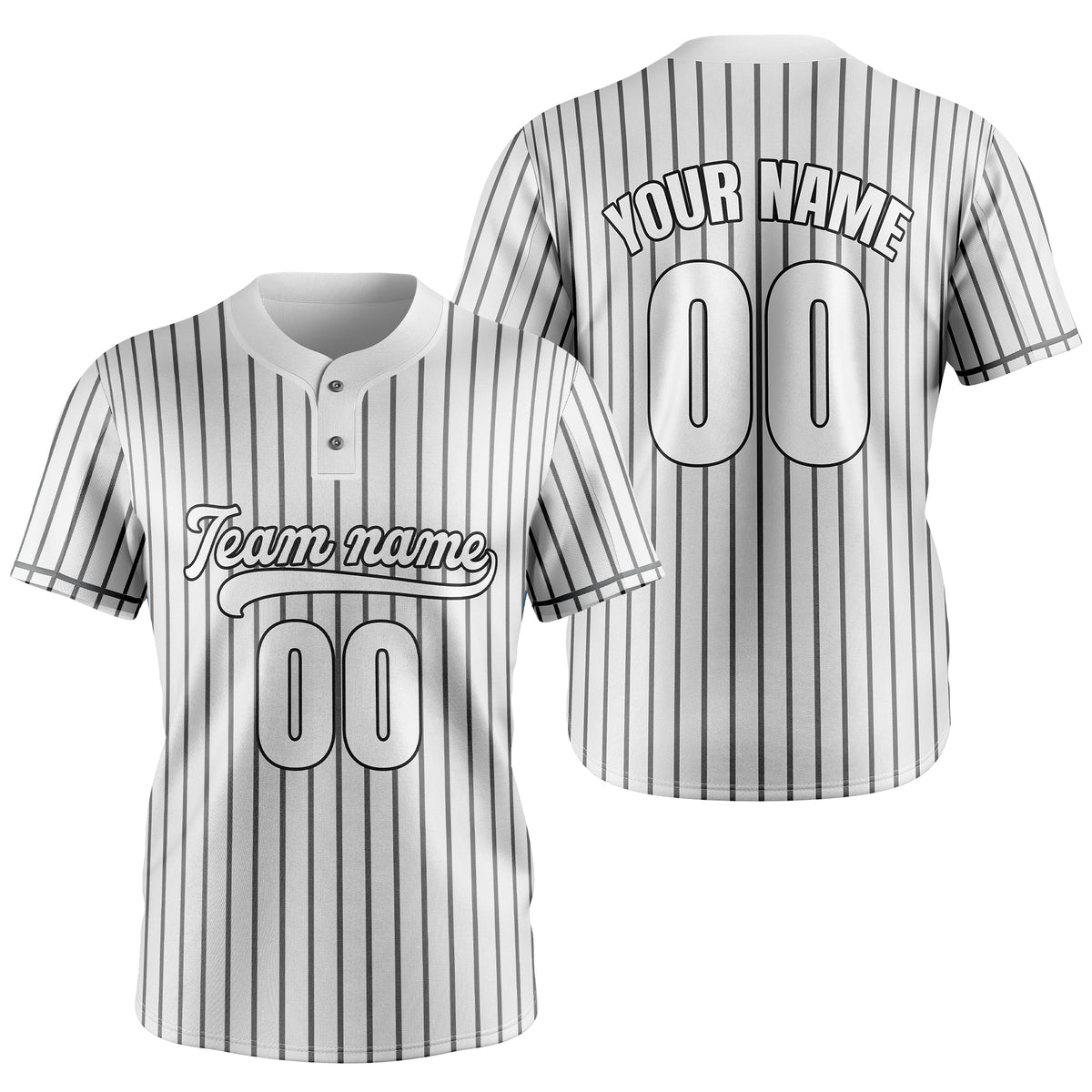Custom Pinstripe Baseball Neon Green Sports Jersey Personalized Uniform with Name & Number