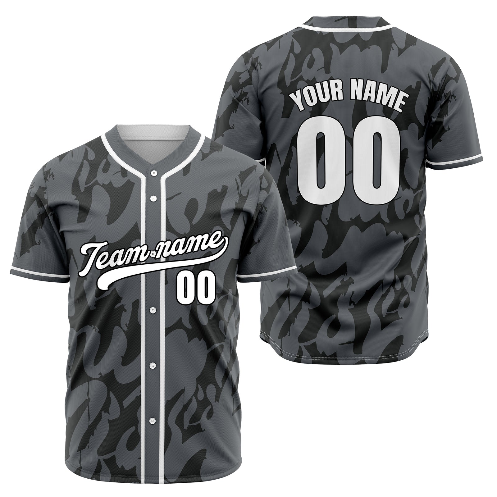 Custom Graffiti Sox Dark Grey Baseball Sports Jersey Personalized Uniform with Name & Number