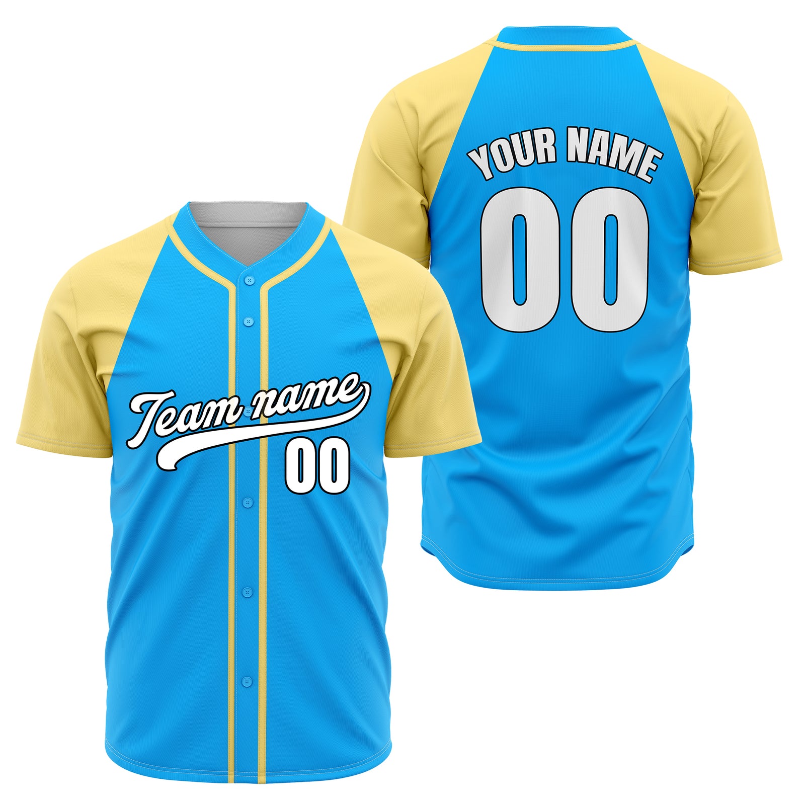 Custom Baseline Baseball Blue Sports Jersey Personalized Uniform with Name & Number