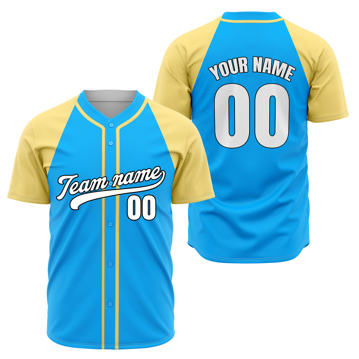 Custom Baseline Baseball Teal Sports Jersey Personalized Uniform with Name & Number