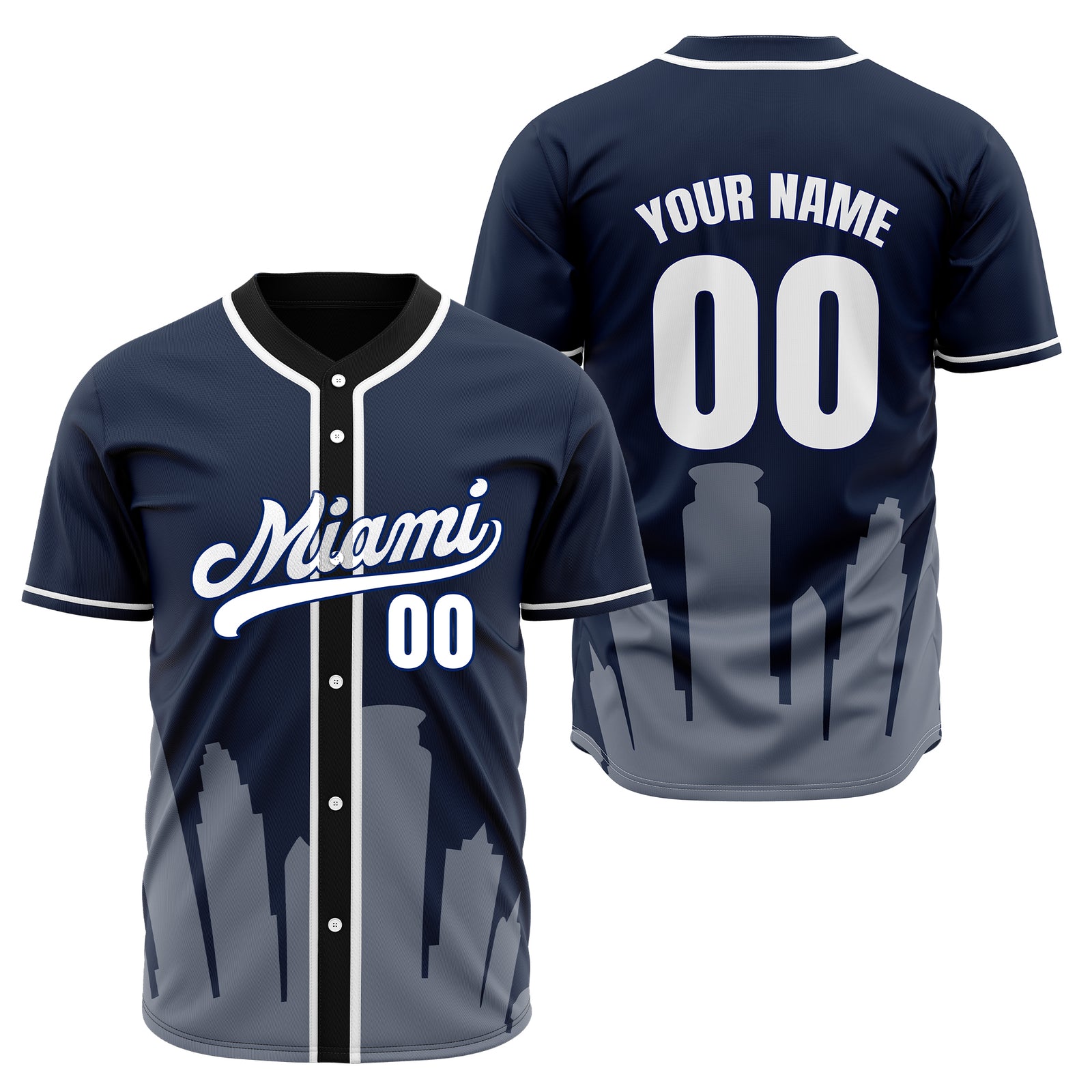 Custom City Tide Blue Baseball Sports Jersey Personalized Uniform with Name & Number