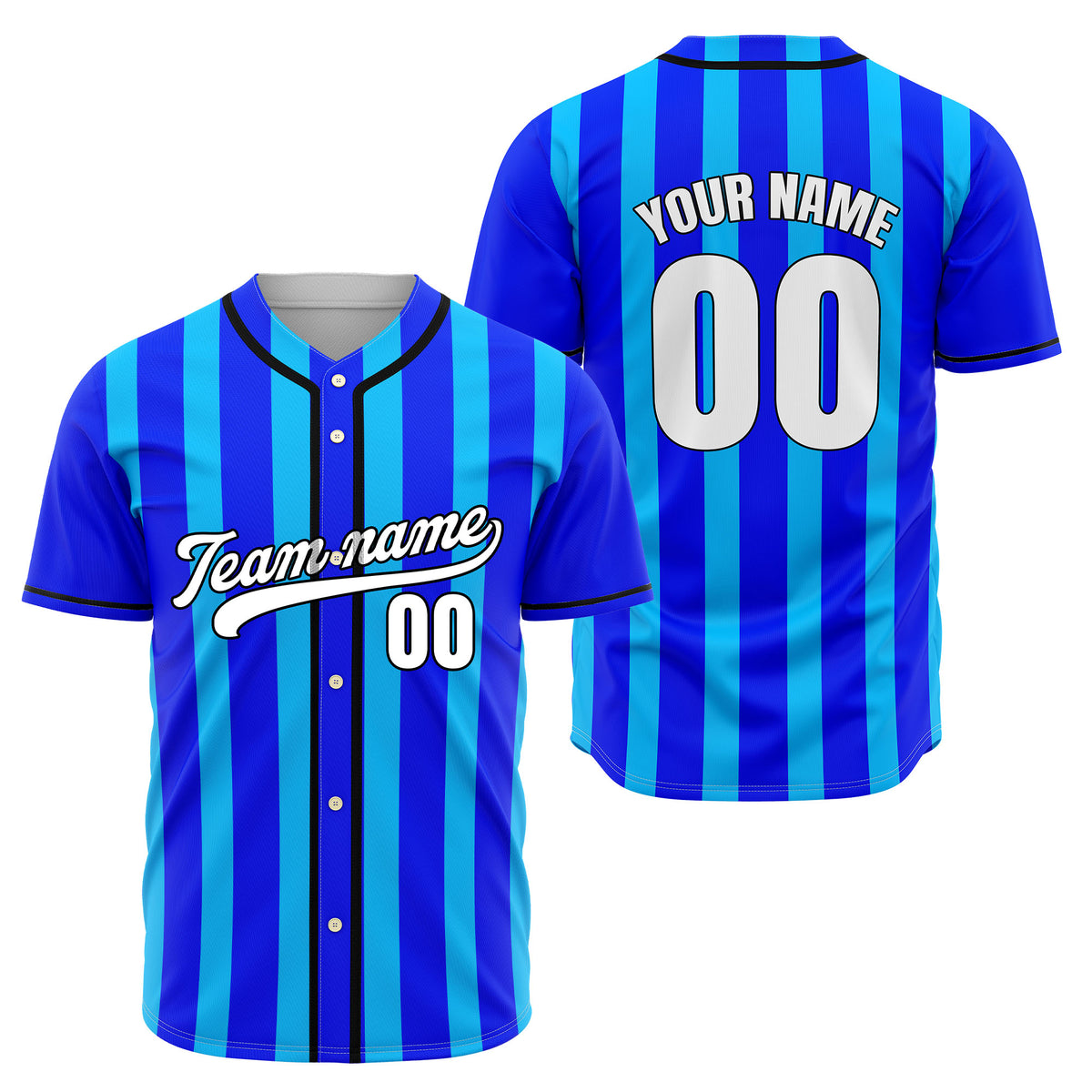 Custom Strikeforce Blue  Raglan Style Baseball Sports Jersey Personalized Uniform with Name &amp; Number