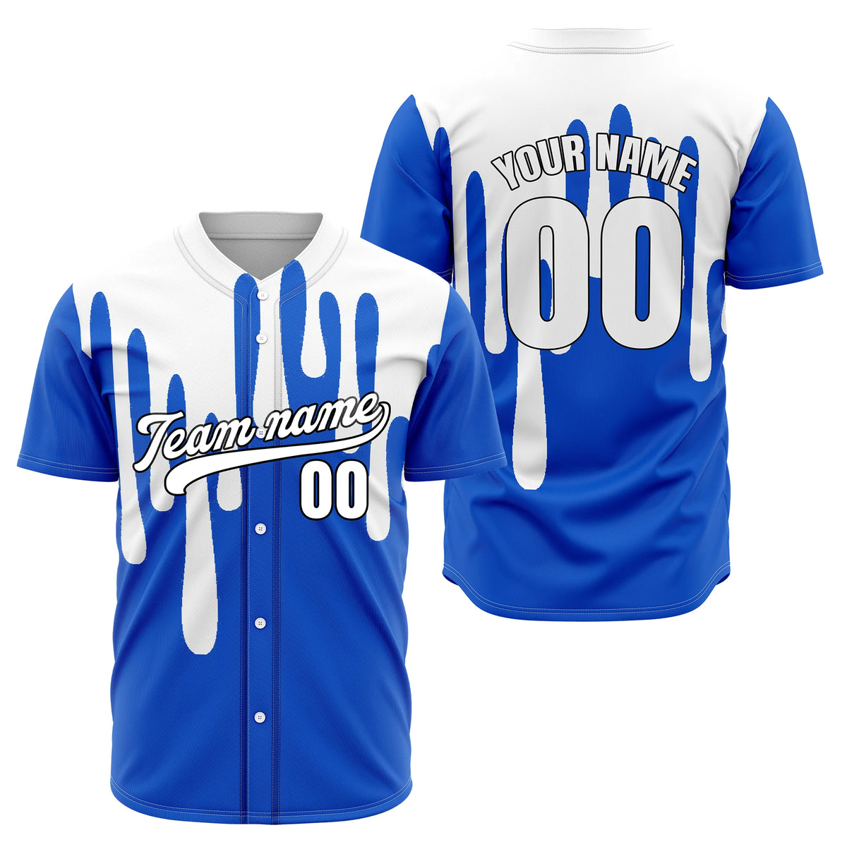 Custom Ink Drip Sports Jersey Personalized Uniform with Name & Number