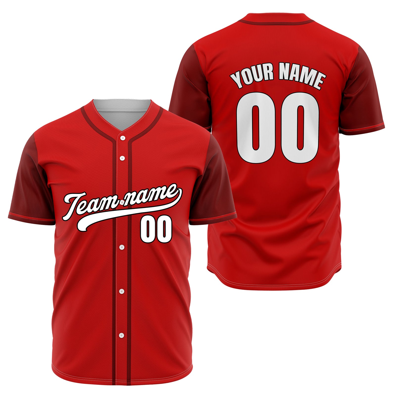 Custom Crimson Aqua Raglan Style Baseball Sports Jersey Personalized Uniform with Name & Number