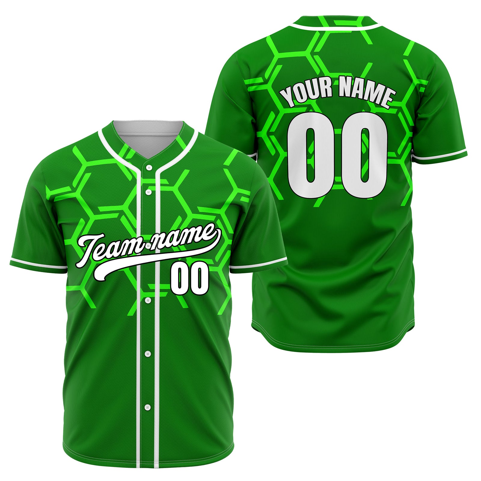 Custom Sting Force Green Baseball Sports Jersey Personalized Uniform with Name & Number