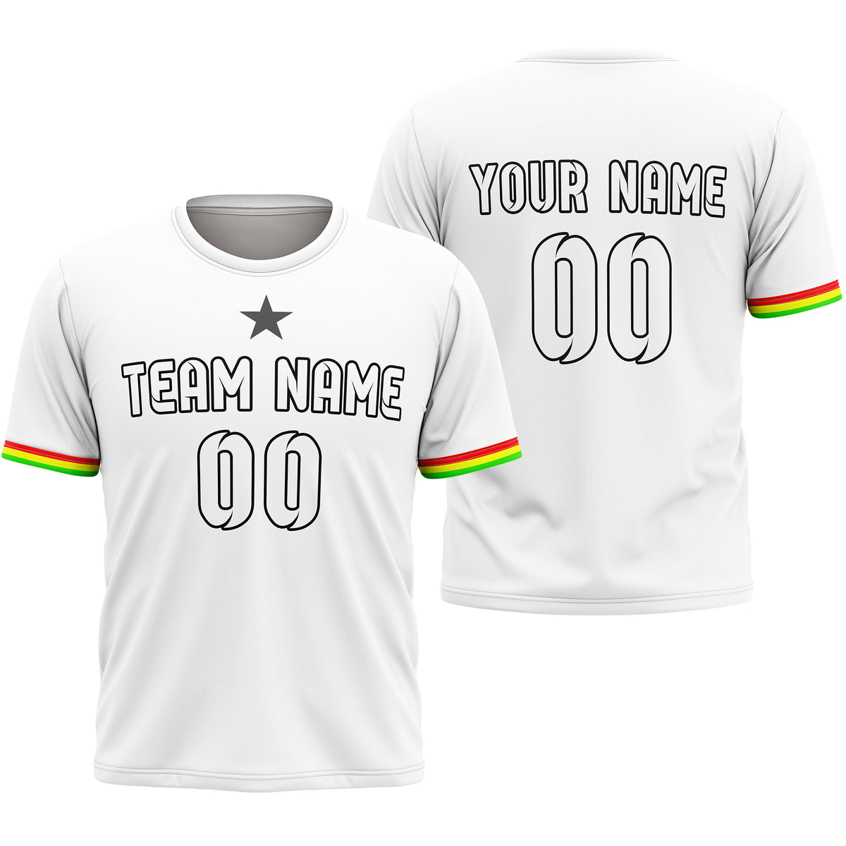Custom GHANA Fan Jersey Personalized with Name &amp; Number