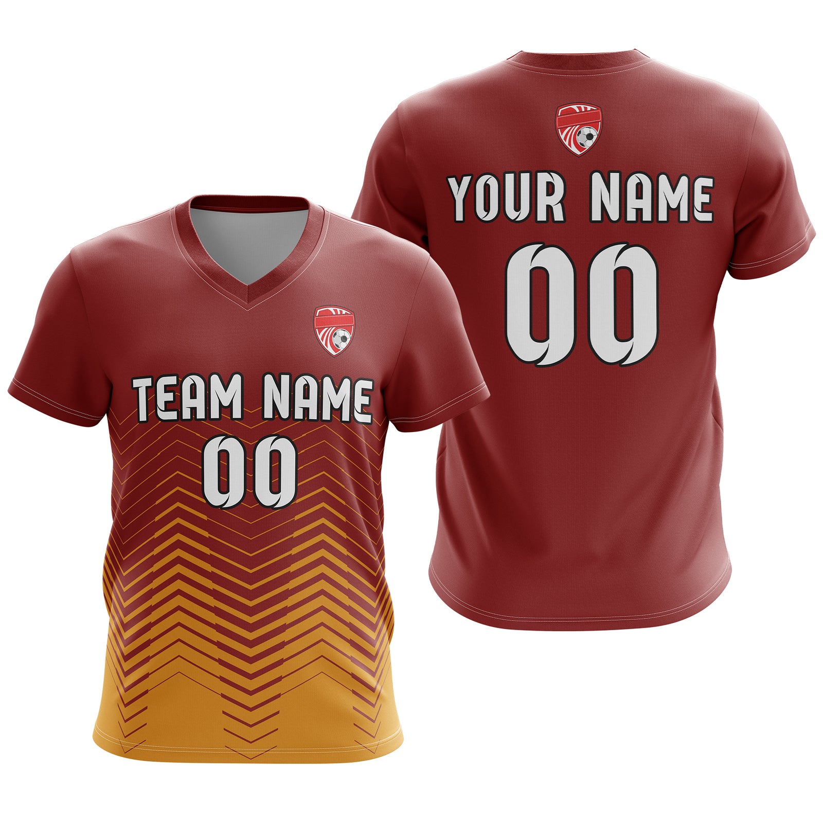 Custom Apex Strike V-Side Pattern Red Soccer Sport Tops Jersey