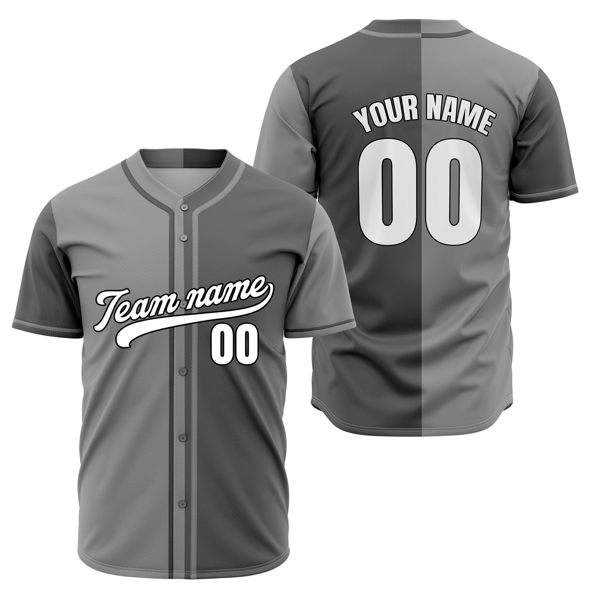 Custom Split Baseball Purple Sports Jersey Personalized Uniform with Name & Number