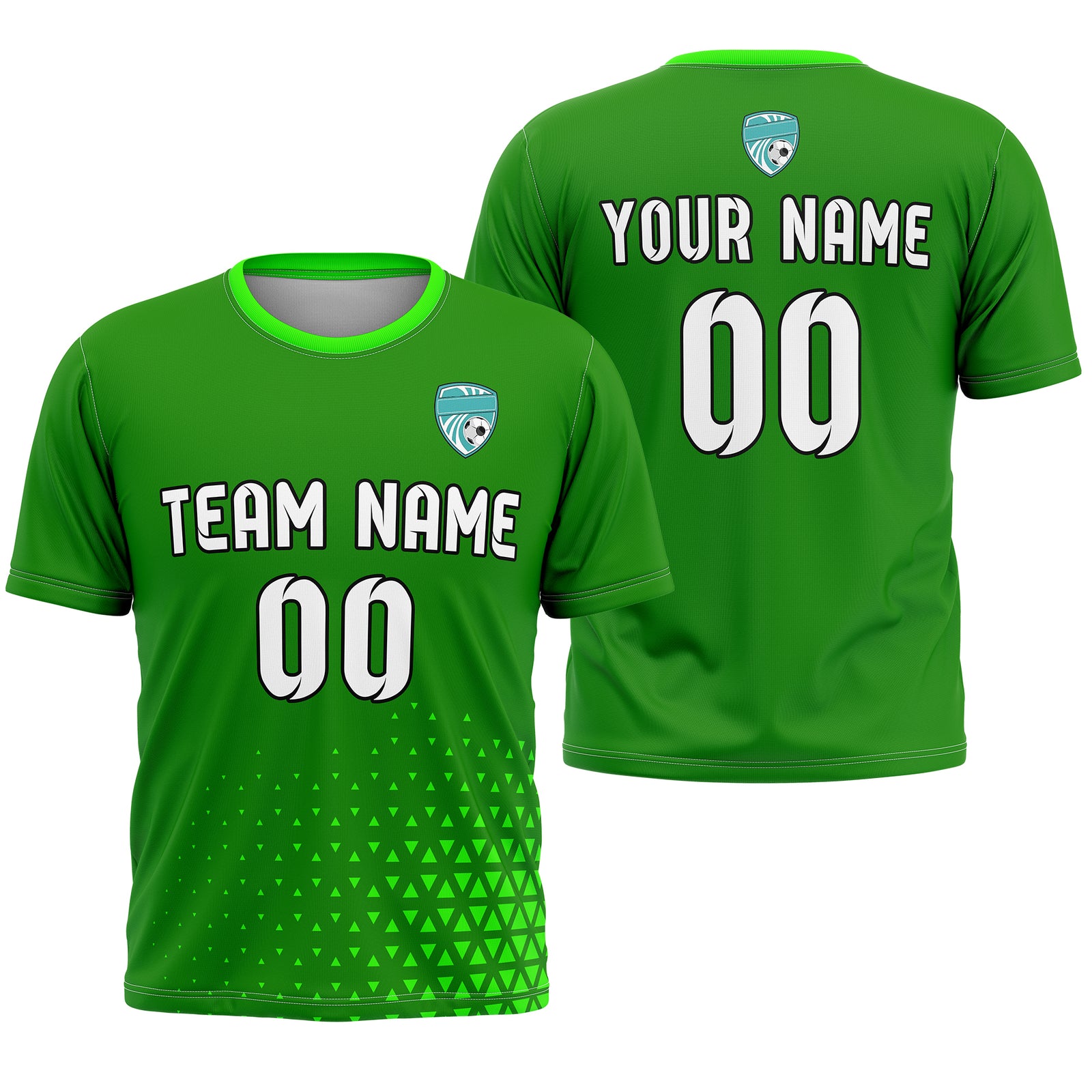 Custom Soccer R Side Pattern Blue Tri-Edge Sports Tops Jersey