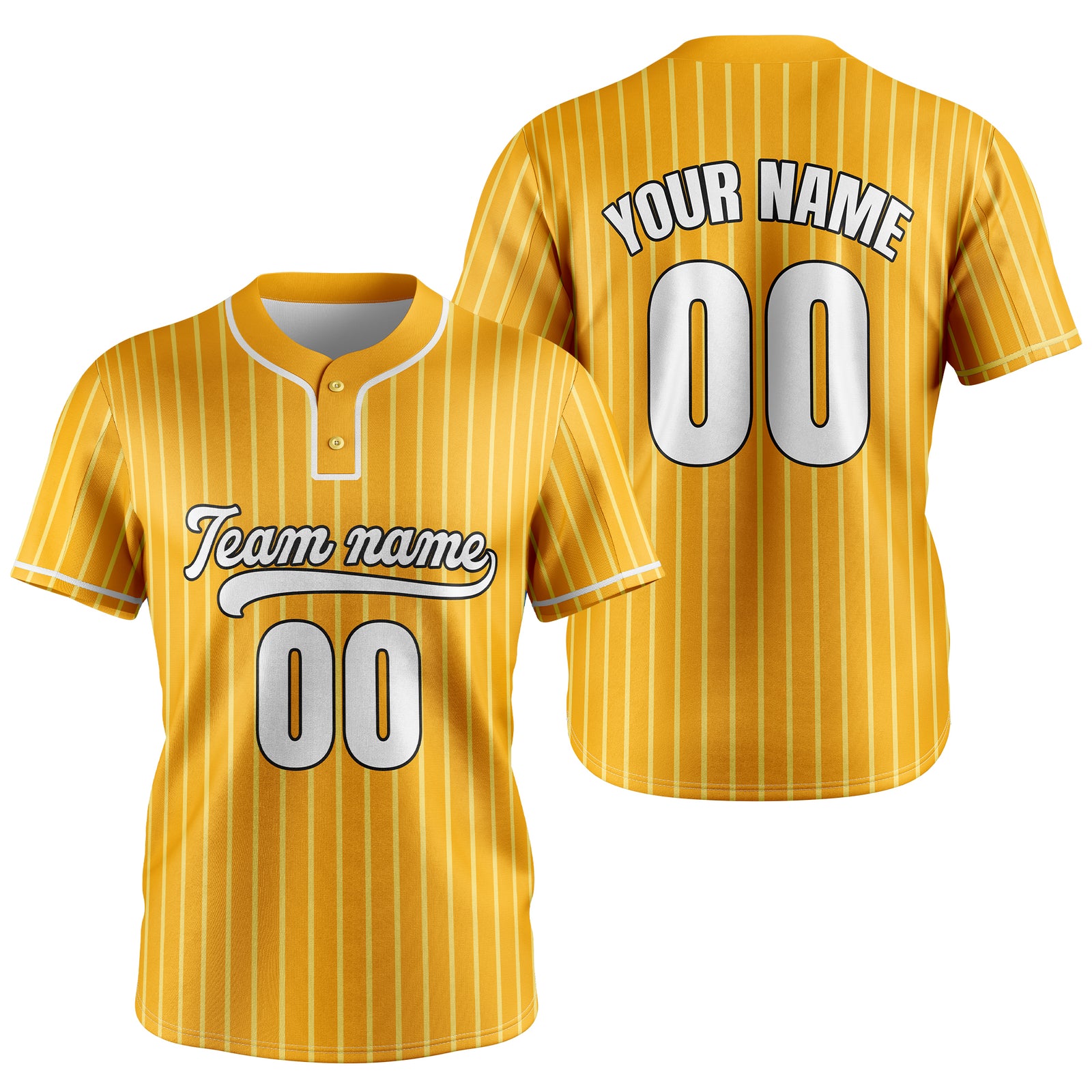 Custom Pinstripe Baseball Neon Green Sports Jersey Personalized Uniform with Name & Number