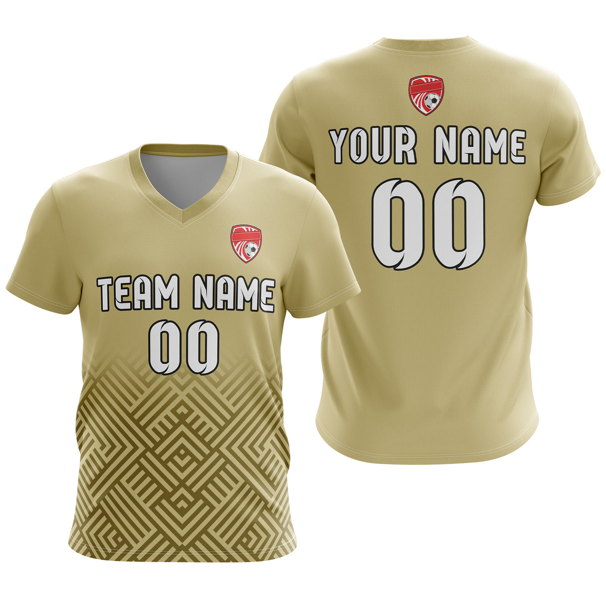 Custom Shadow Line V-Side Pattern Neon Green Soccer Sport Tops Jersey