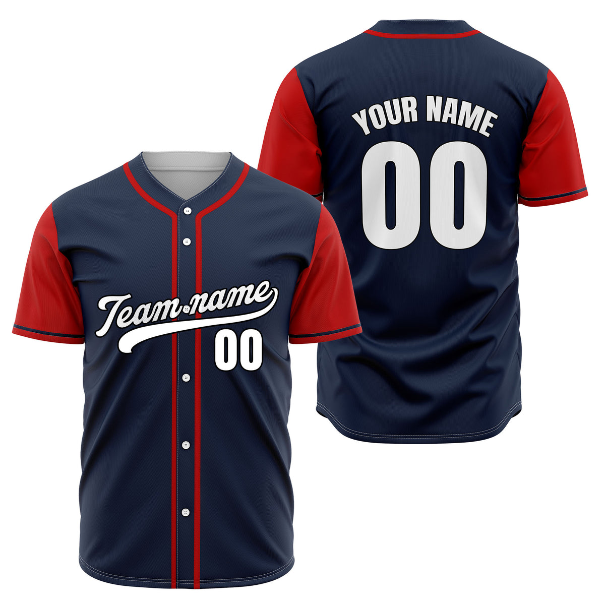 Custom Crimson Aqua Raglan Style Baseball Sports Jersey Personalized Uniform with Name & Number