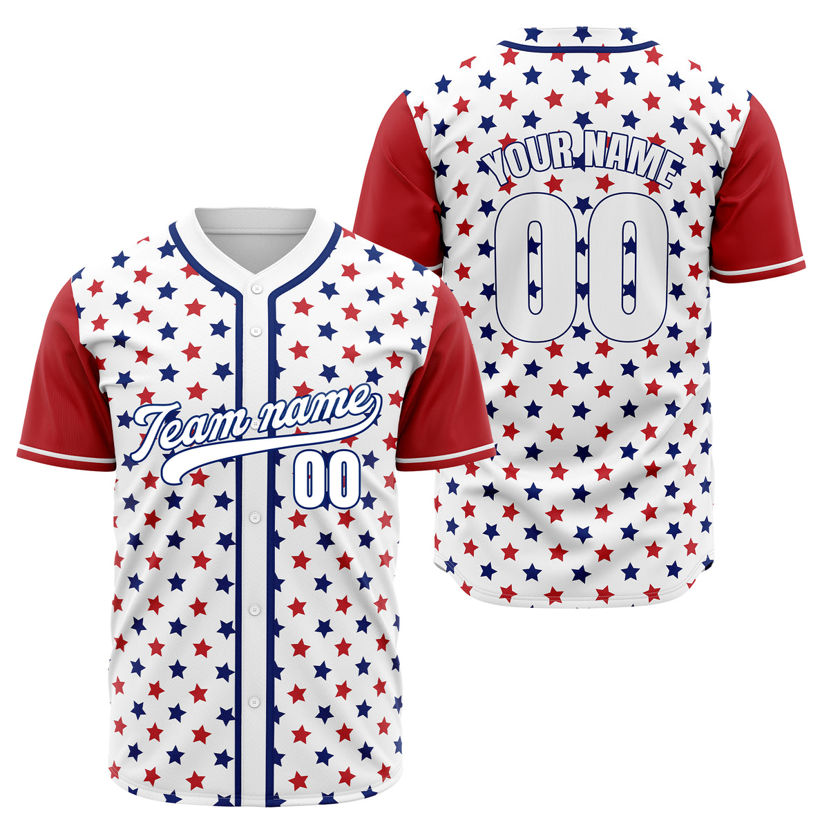 Custom American Flag Baseball Sports Jersey Stitched Personalized Uniform with Name &amp; Number