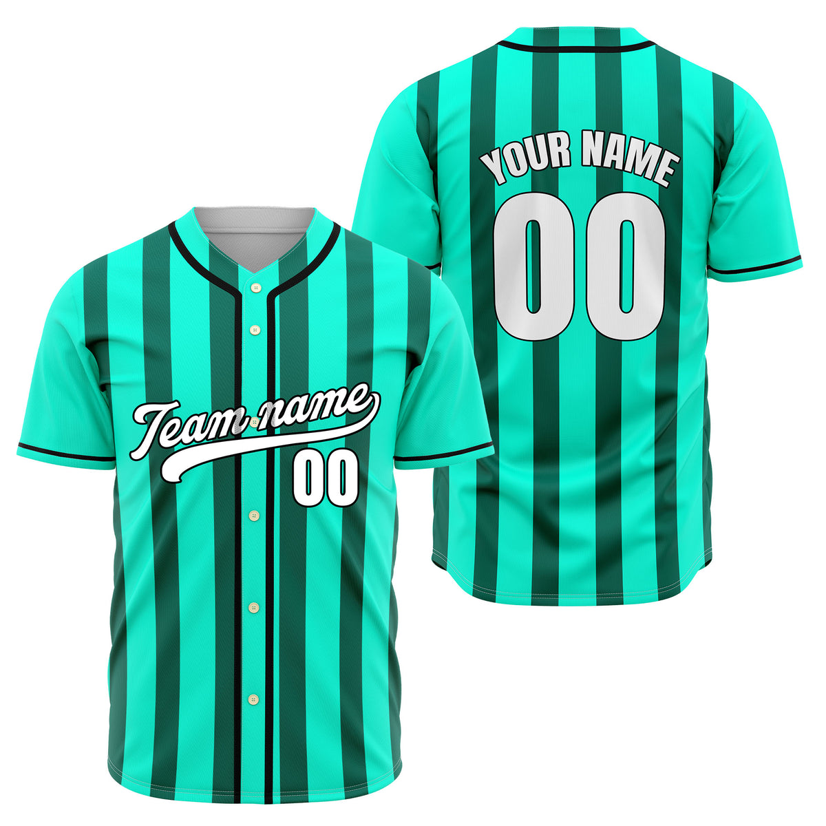 Custom Strikeforce Aqua Raglan Style Baseball Sports Jersey Personalized Uniform with Name &amp; Number