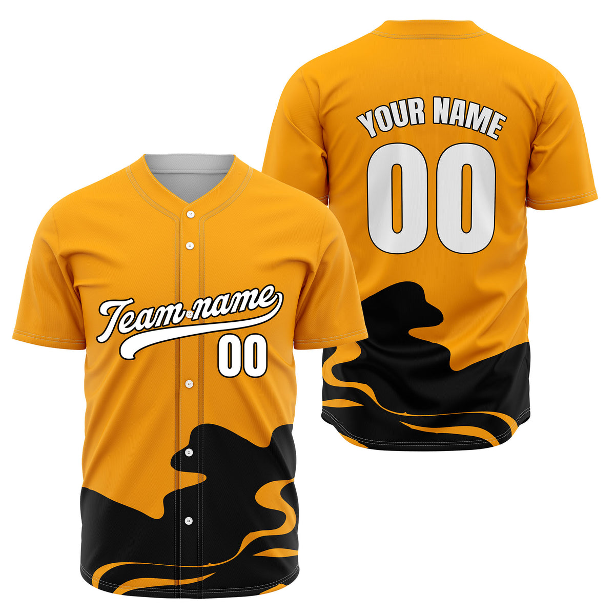 Custom Blue Baseball Wave Sports Jersey Personalized Uniform with Name & Number