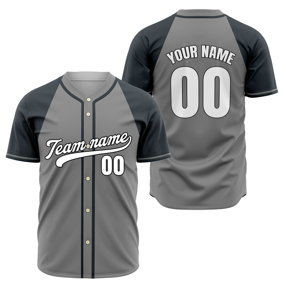 Custom Desert Blaze Black Raglan Style Baseball Sports Jersey Personalized Uniform with Name & Number