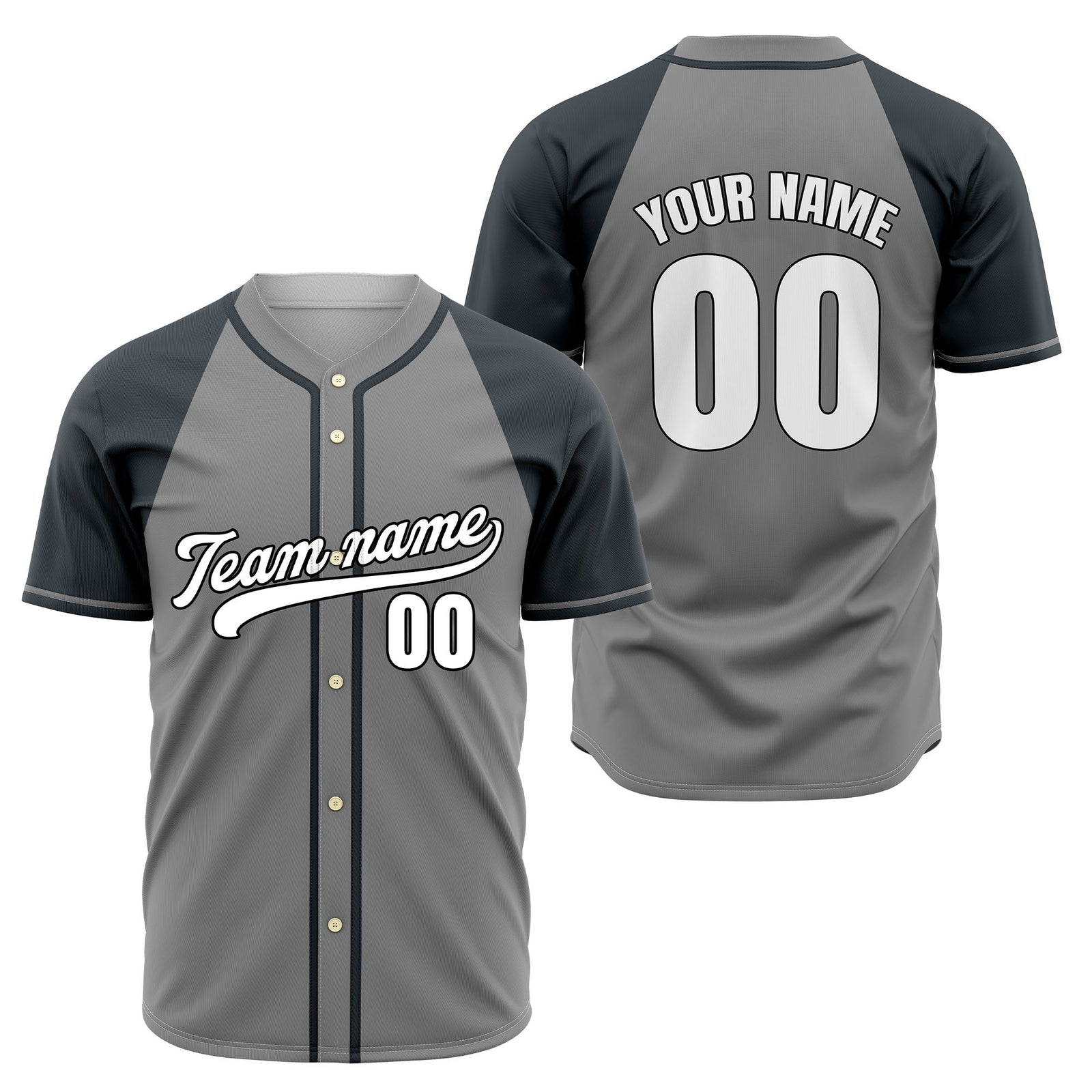 Custom Desert Blaze Black Raglan Style Baseball Sports Jersey Personalized Uniform with Name & Number