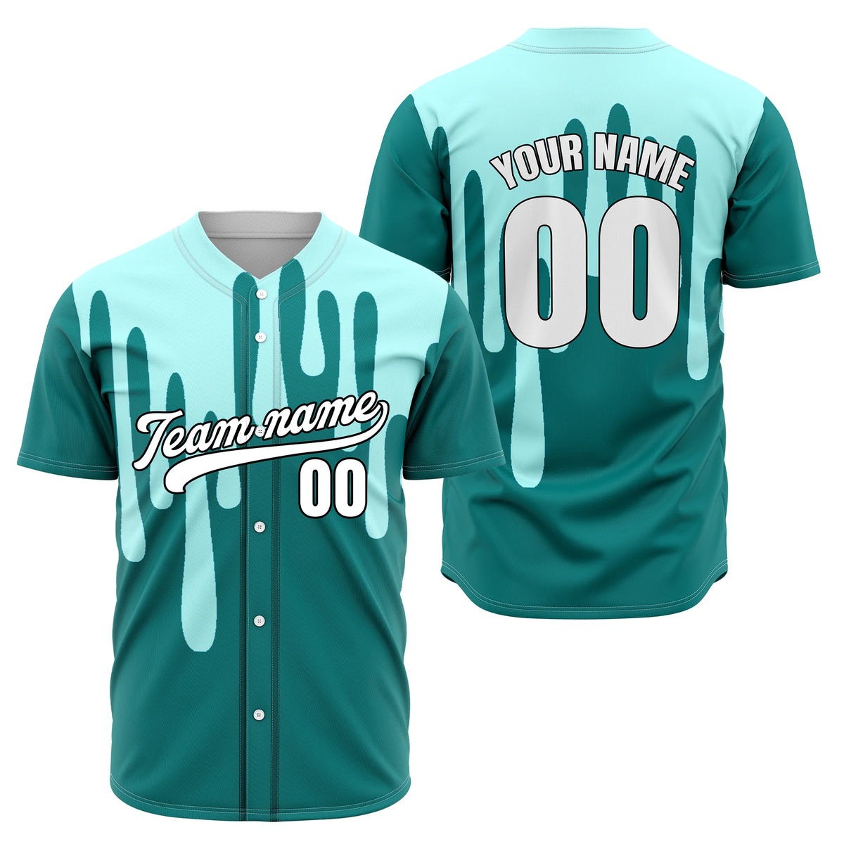 Custom Ink Drip Sports Jersey Personalized Uniform with Name & Number