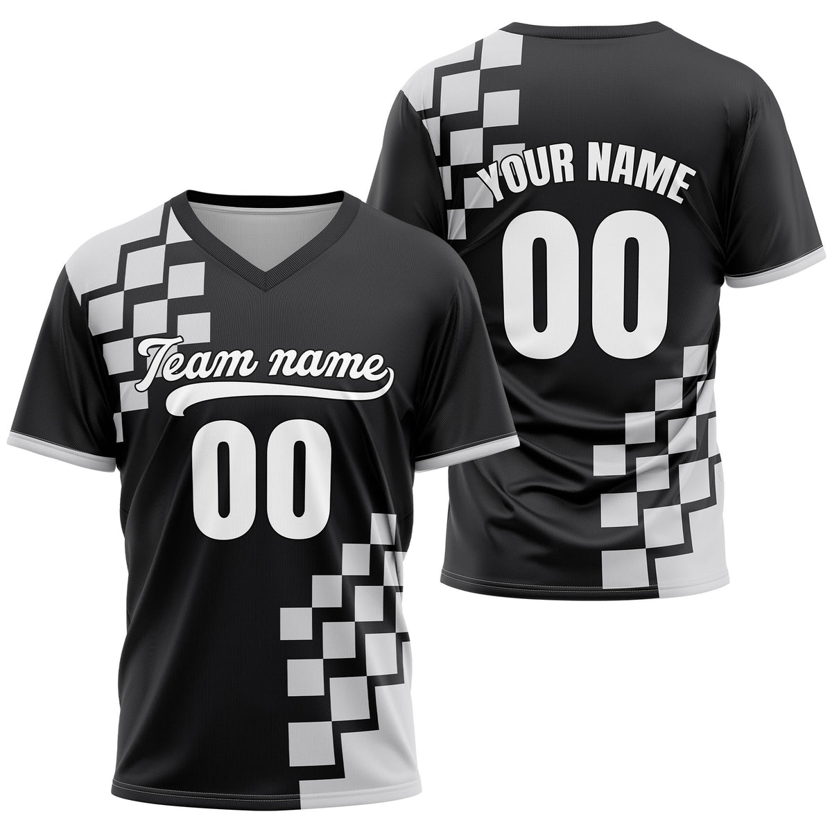 Custom Shadow Pixel Black Baseball Sports Jersey Personalized Uniform with Name &amp; Number