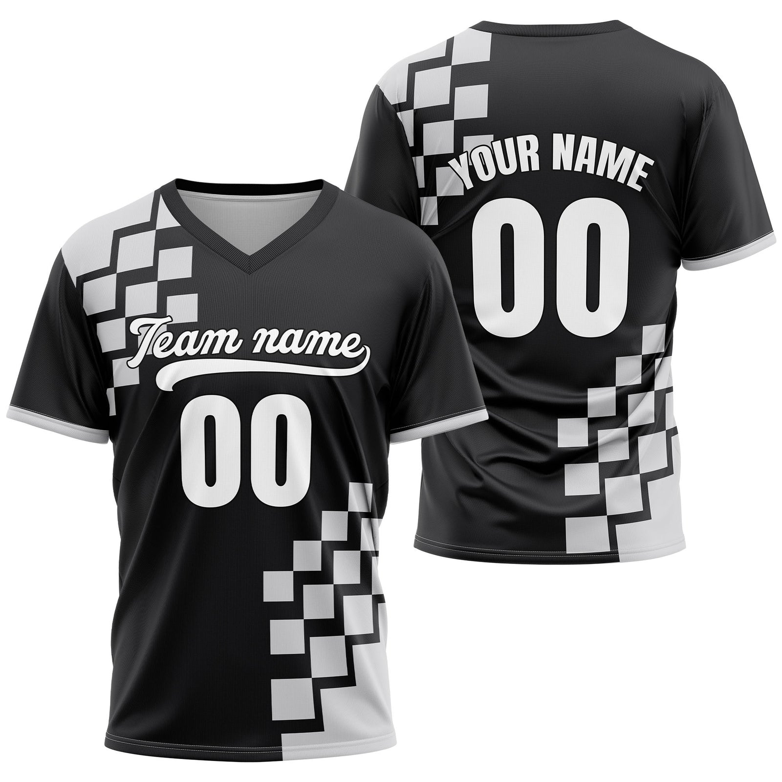Custom Shadow Pixel Black Baseball Sports Jersey Personalized Uniform with Name & Number