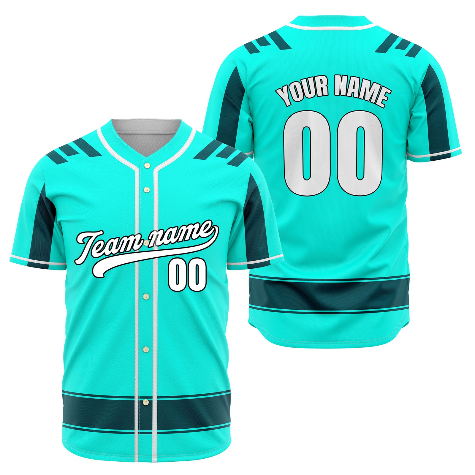Custom Radiant Strike Blue Raglan Style Baseball Sports Jersey Personalized Uniform with Name & Number