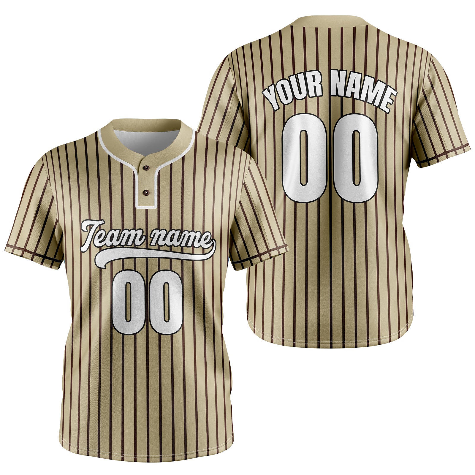 Custom Pinstripe Baseball Neon Green Sports Jersey Personalized Uniform with Name & Number