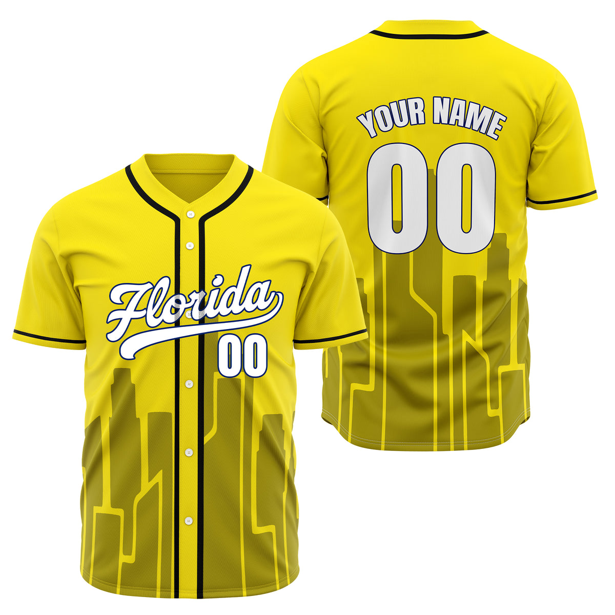 Custom City Flux Navy Baseball Sports Jersey Personalized Uniform with Name & Number