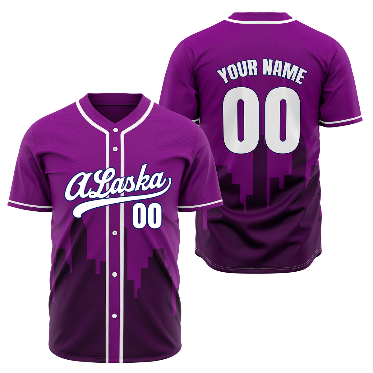 Custom City Horizon Grey Baseball Sports Jersey Personalized Uniform with Name & Number