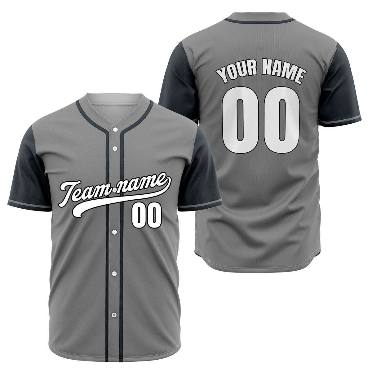 Custom Crimson Grey Raglan Style Baseball Sports Jersey Personalized Uniform with Name &amp; Number