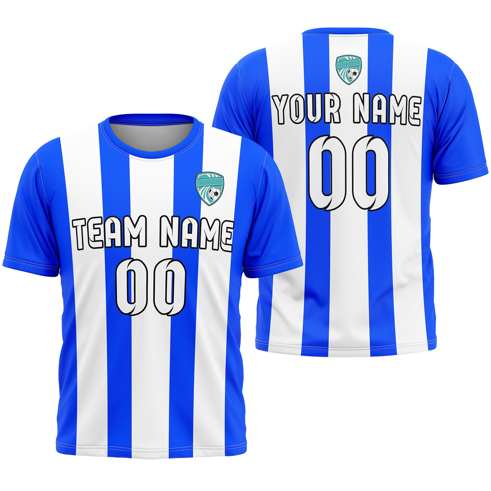 Custom Soccer Black R Stripes Sports Tops Jersey