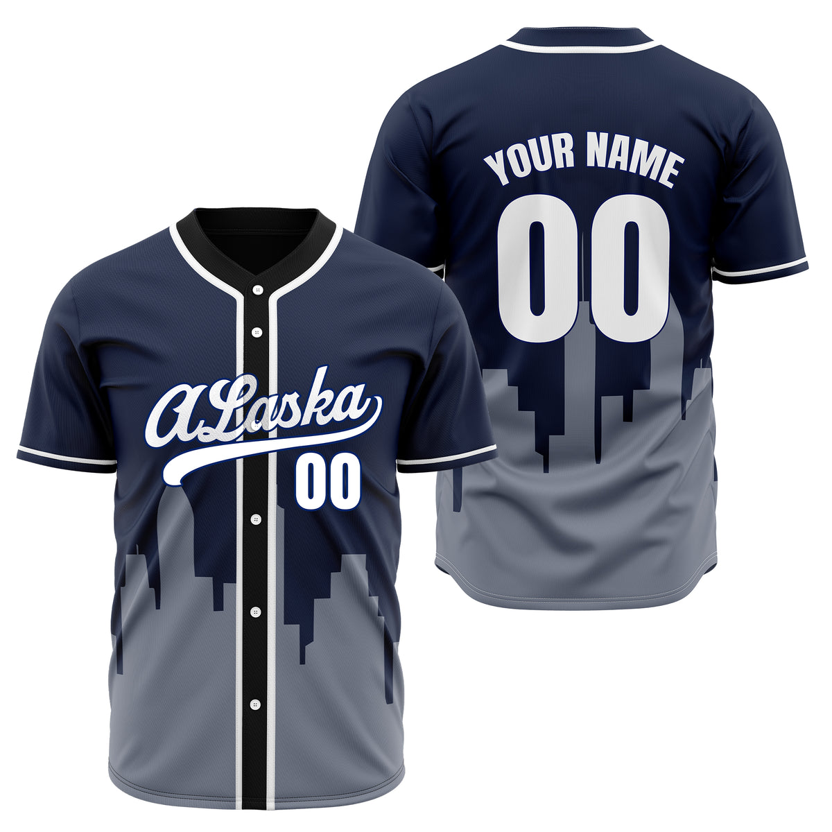 Custom City Horizon Navy Baseball Sports Jersey Personalized Uniform with Name &amp; Number