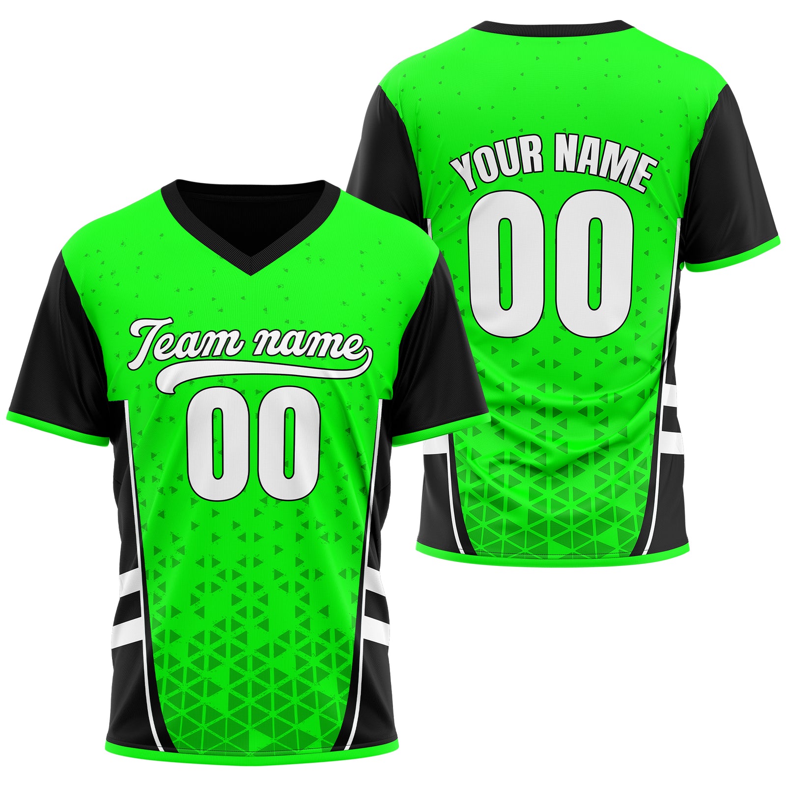 Custom HexaFade Green Pullover Baseball Sports Jersey Personalized Uniform with Name & Number