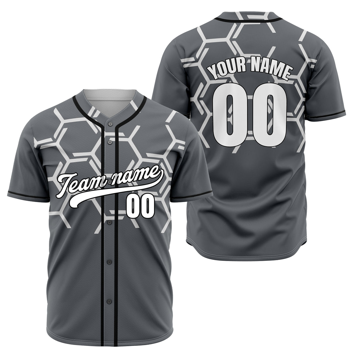 Custom Sting Force Black Baseball Sports Jersey Personalized Uniform with Name & Number