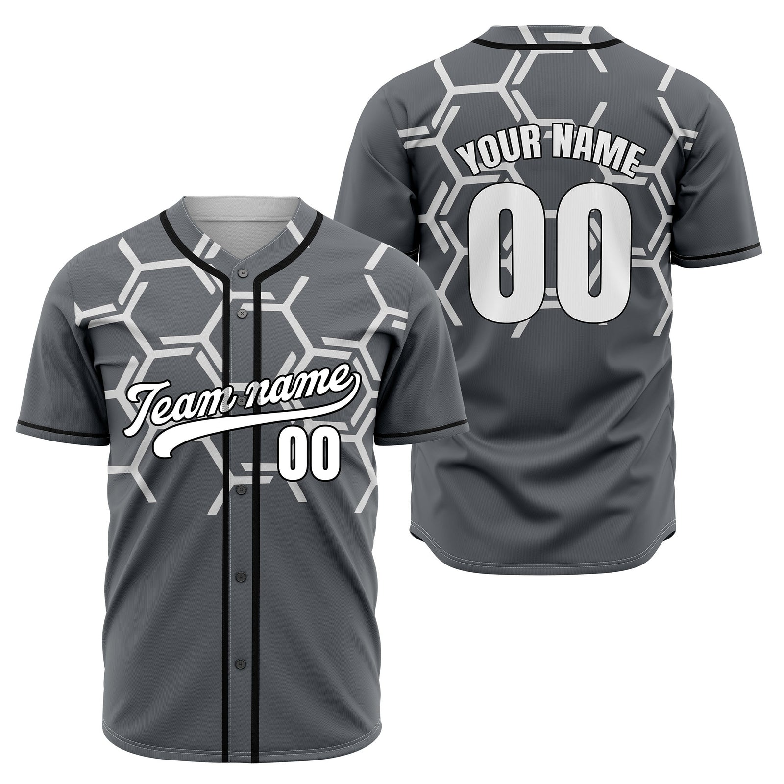 Custom Sting Force Black Baseball Sports Jersey Personalized Uniform with Name & Number