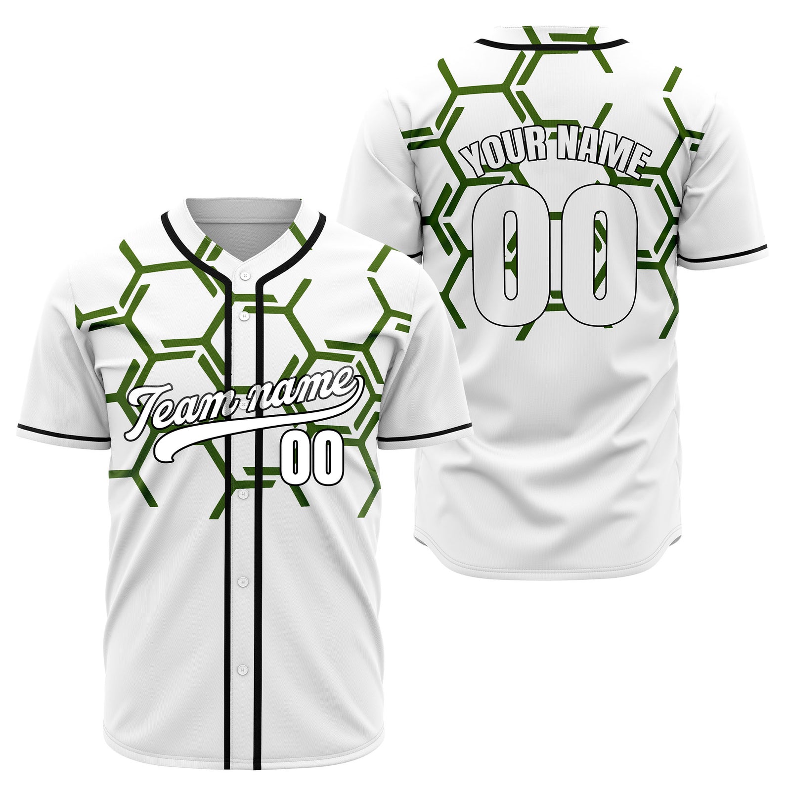 Custom Sting Force White Baseball Sports Jersey Personalized Uniform with Name & Number