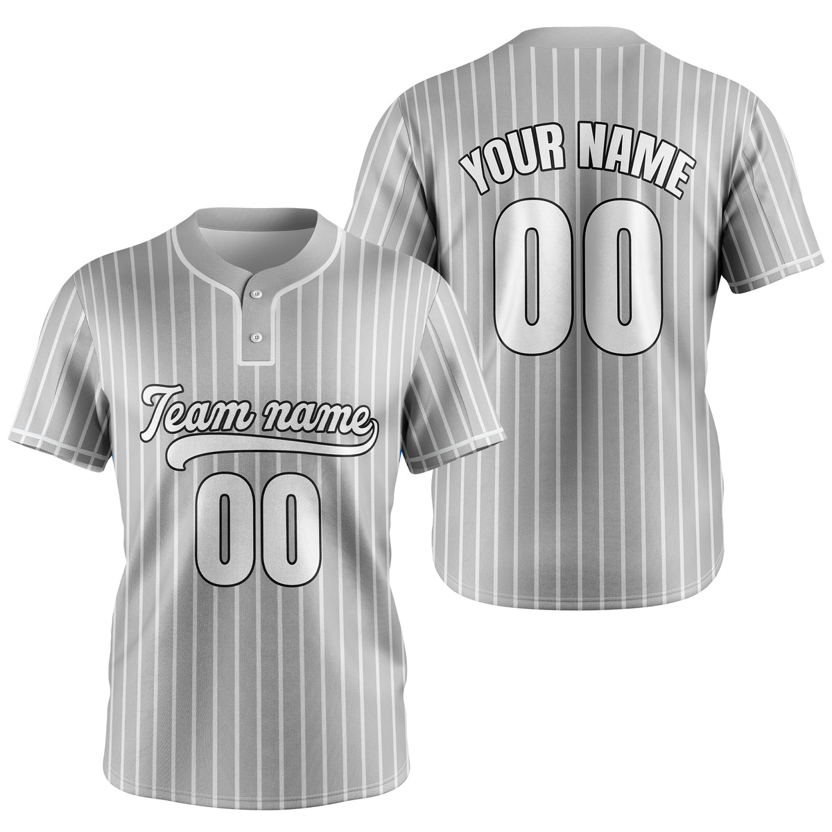 Custom Pinstripe Baseball Neon Green Sports Jersey Personalized Uniform with Name & Number