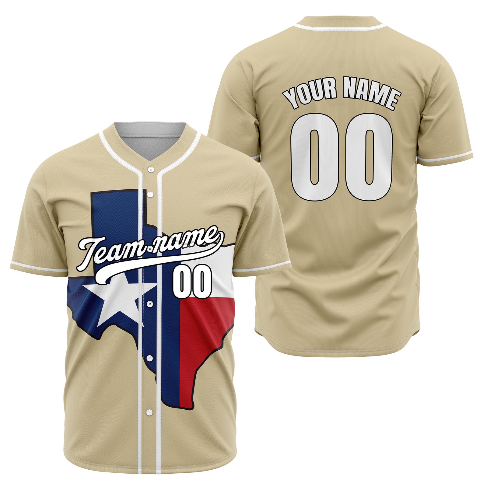 Custom Texas Glory Baseball Sports Jersey Personalized Uniform with Name & Number