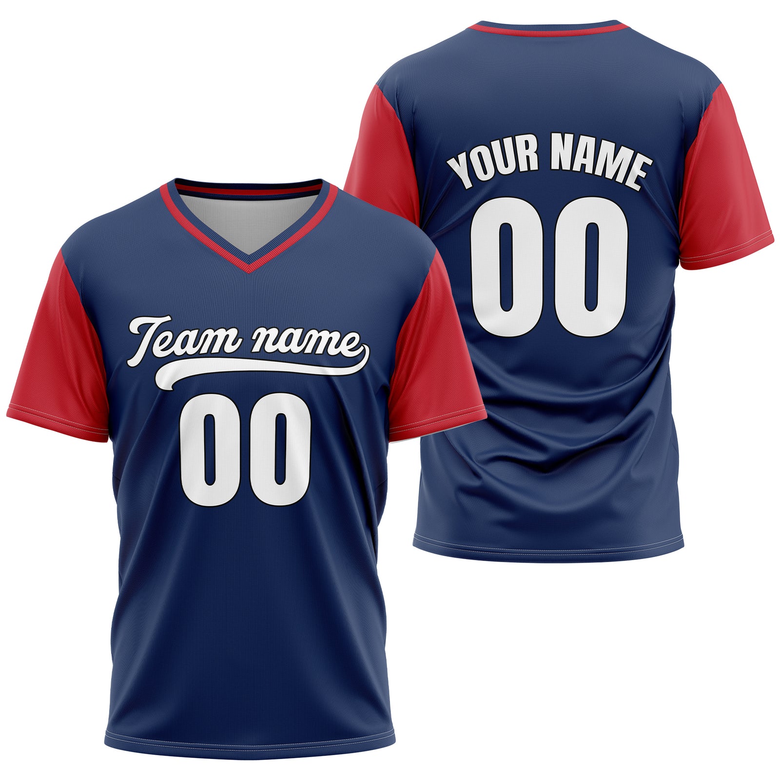 Custom Navy Pullover Sports Jersey Personalized Uniform with Name & Number