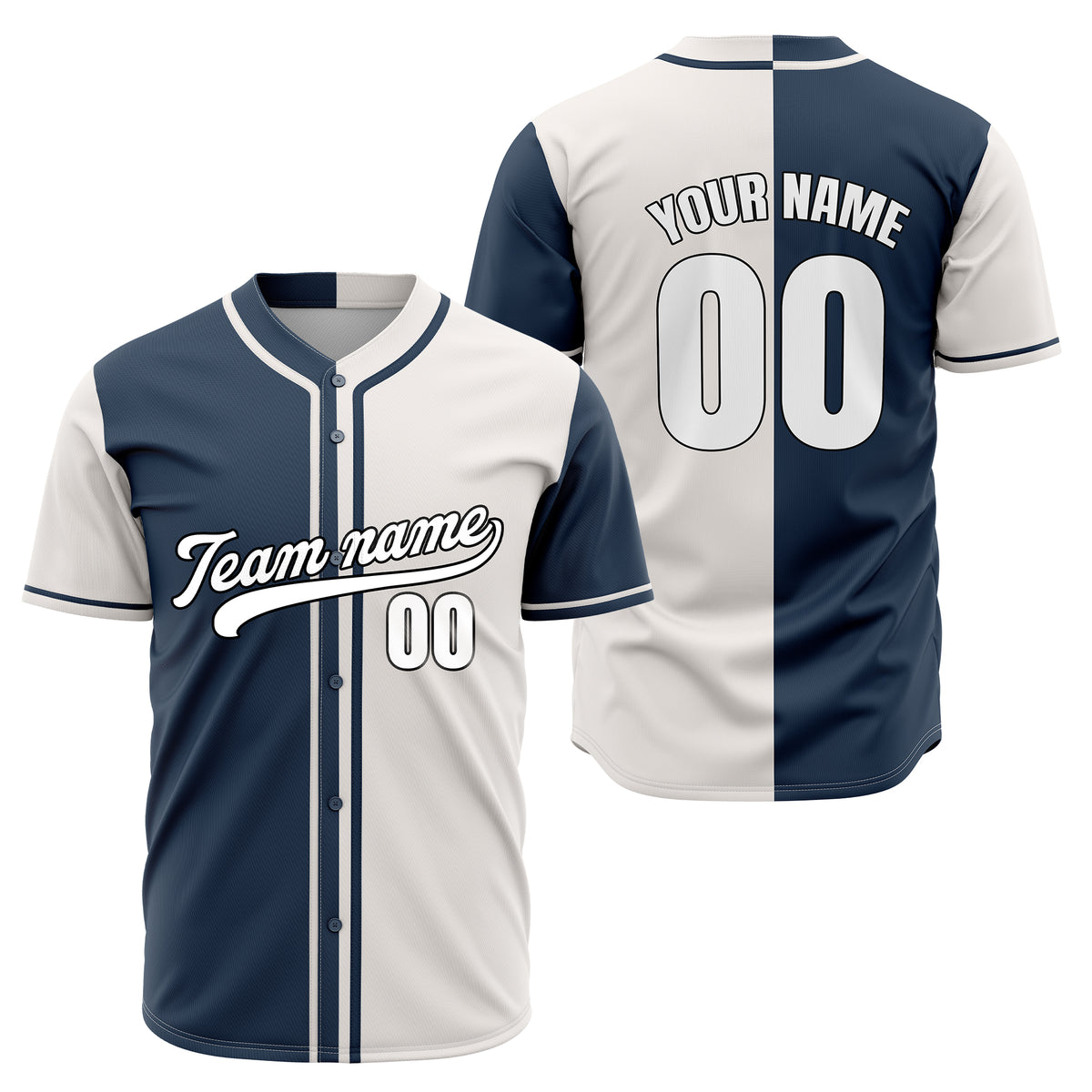 Custom Split Baseball Purple Sports Jersey Personalized Uniform with Name & Number