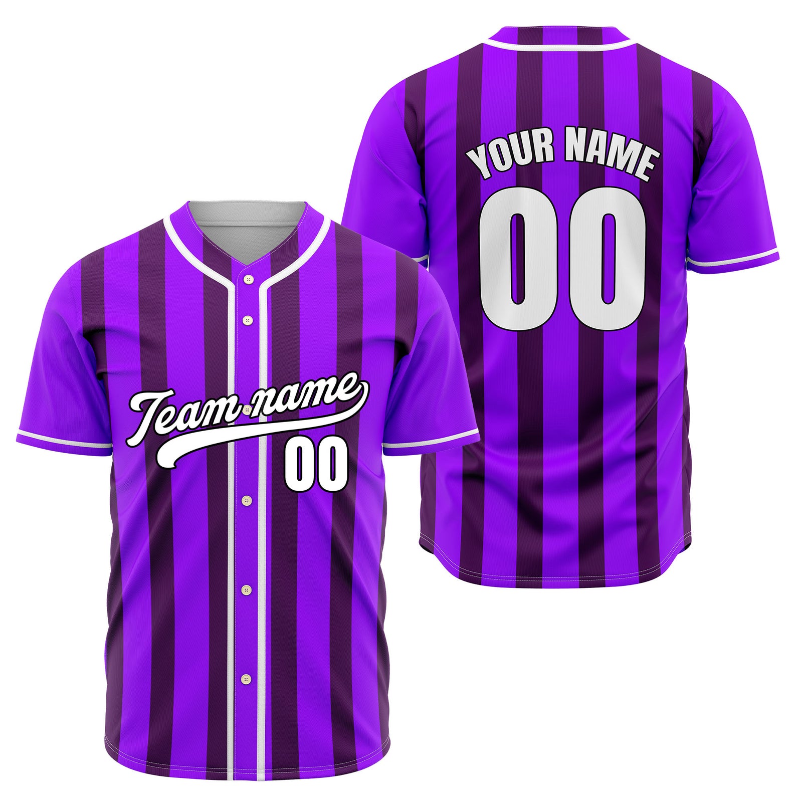 Custom Strikeforce Purple Raglan Style Baseball Sports Jersey Personalized Uniform with Name & Number