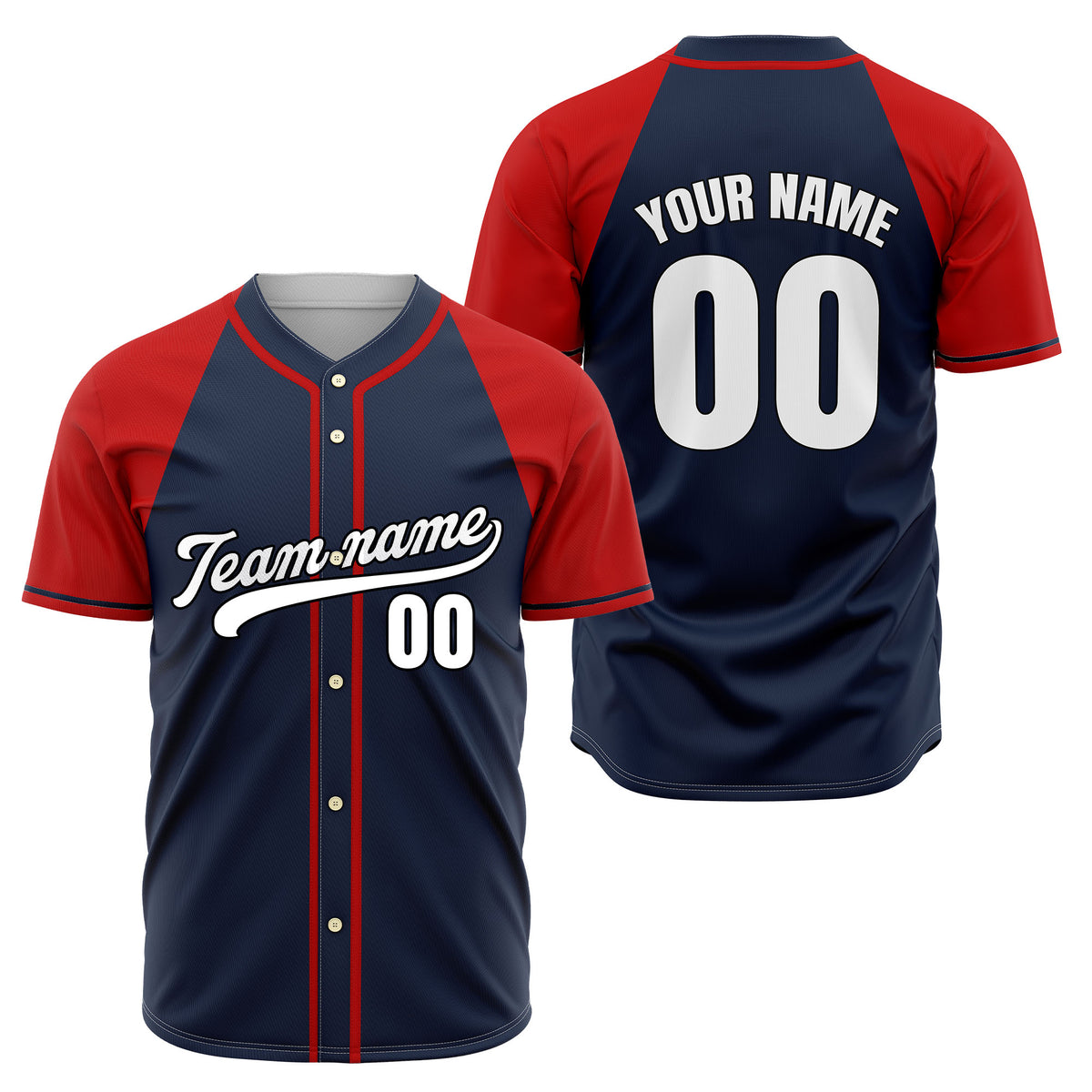 Custom Desert Blaze Black Raglan Style Baseball Sports Jersey Personalized Uniform with Name & Number