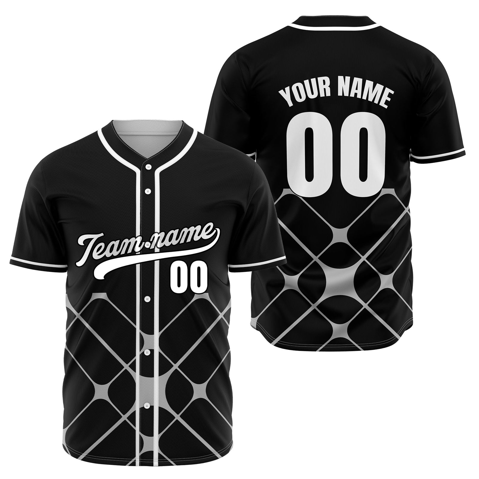 Custom Gridlock Black Baseball Sports Jersey Personalized Uniform with Name & Number