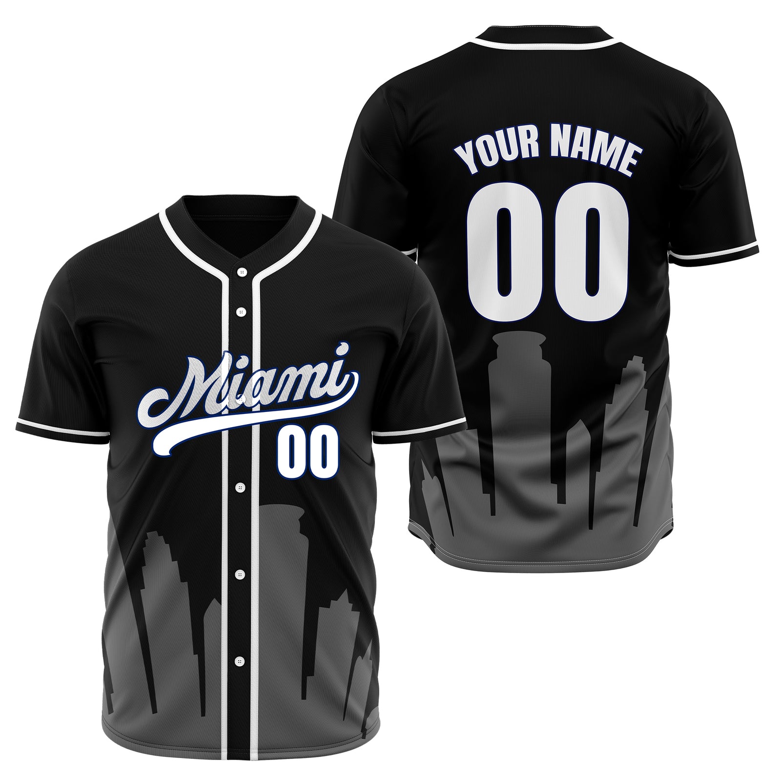 Custom City Tide Blue Baseball Sports Jersey Personalized Uniform with Name & Number
