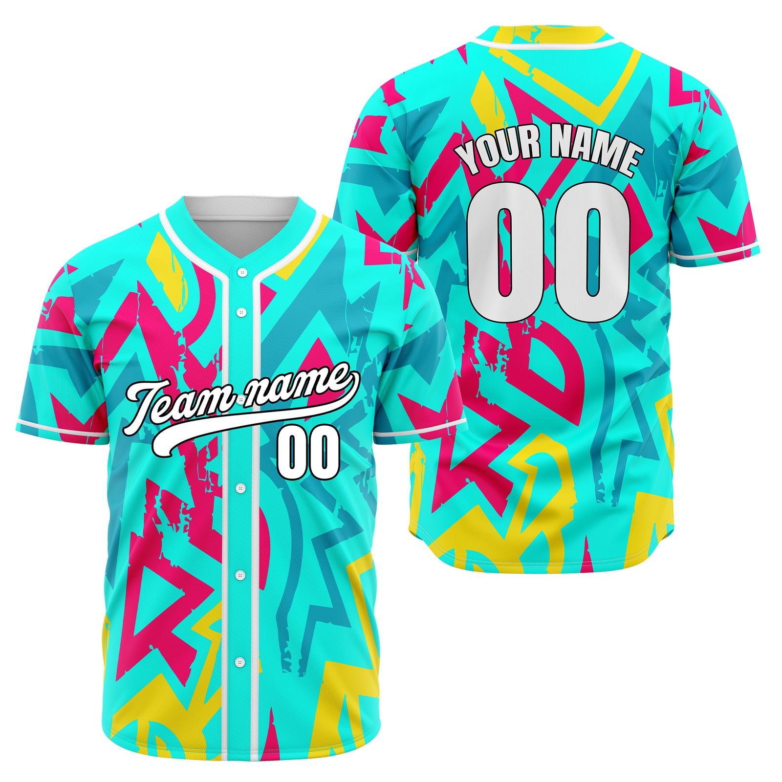 Custom Splash Teal Baseball Sports Jersey Personalized Uniform with Name & Number
