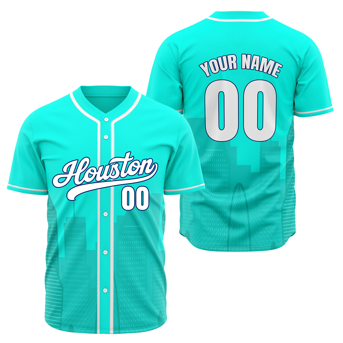 Custom City Pulse Aqua Baseball Sports Jerseys Personalized Uniform with Name &amp; Number